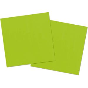 Folat Feest Servetten - 60x - groen - 33 x 33 cm - papier - lunch/diner servetjes