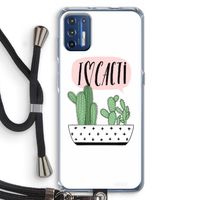 I love cacti: Motorola Moto G9 Plus Transparant Hoesje met koord