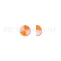 Balletje 1.6 mm acryl geblokt oranje