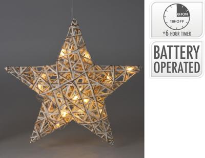 Ster led 40 cm grijs kerstversiering - Nampook