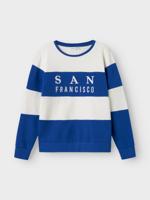 Name it winter sweater jongens - blauw - NkmPfungi