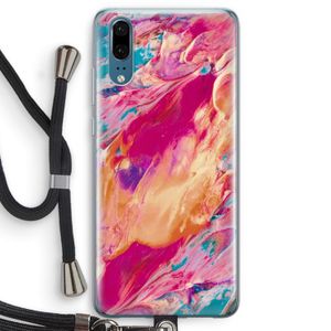 Pastel Echoes: Huawei P20 Transparant Hoesje met koord