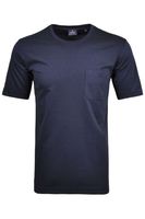 RAGMAN Softknit Regular Fit T-Shirt ronde hals marine, Effen - thumbnail