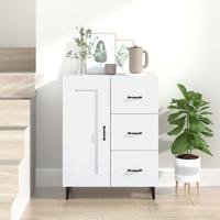 Dressoir 69,5x34x90 cm bewerkt hout wit - thumbnail