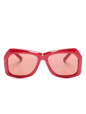 Marni Eyewear lunettes de soleil Tiznit à monture géométrique - Rouge