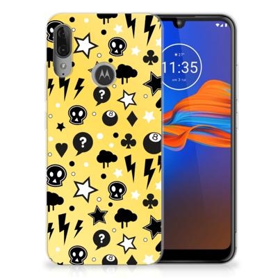 Silicone Back Case Motorola Moto E6 Plus Punk Geel Silicone Back Case Motorola Moto E6 Plus Punk Geel