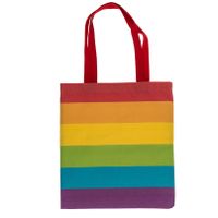 Draagtas - Pride/regenboog thema kleuren - katoen - 35 x 40 cm   -