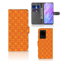 Samsung Galaxy S20 Ultra Telefoon Hoesje Batik Oranje - thumbnail