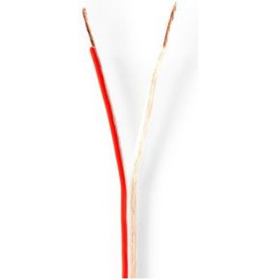 Speaker-Kabel | 2x 0,75 mm2 | 100 m | Op Rol | Transparant
