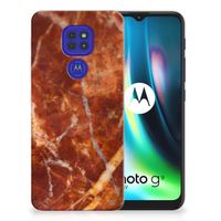 Motorola Moto G9 Play | E7 Plus TPU Siliconen Hoesje Marmer Bruin - thumbnail