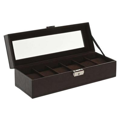 Doos-Juwelenkistje Home ESPRIT Beige Donkerbruin Polyurethaan Kristal Hout MDF 30 x 10 x 8 cm