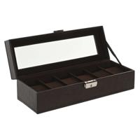 Doos-Juwelenkistje Home ESPRIT Beige Donkerbruin Polyurethaan Kristal Hout MDF 30 x 10 x 8 cm