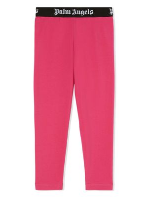 Palm Angels Kids legging à logo imprimé - Rose