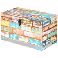 The Living Store Opbergkist Vintage Stijl - Gerecycled Hout - 73 x 39 x 41 cm - Handgemaakt