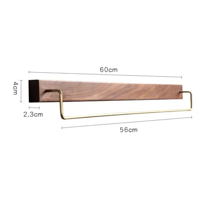 Handdoekstang 60 cm | Chroom & Roestvrij Staal | Met Haak