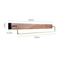 Handdoekstang 60 cm | Chroom & Roestvrij Staal | Met Haak