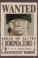 Poster One Piece - Wanted Zoro 61x91,5cm