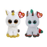 Ty - Knuffel - Beanie Boo's - Pegasus Unicorn & Christmas Unicorn - thumbnail