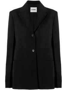 Jil Sander blazer à simple boutonnage - Noir