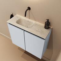 Toiletmeubel Mondiaz Ture Dlux | 60 cm | Meubelkleur Clay | Eden wastafel Ostra Links | Zonder kraangat