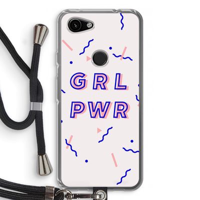 GRL PWR: Pixel 3a Transparant Hoesje met koord