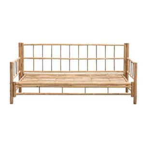 Bamboe loungebank Tarifa - naturel - 180x75x82 cm - Leen Bakker