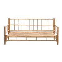 Bamboe loungebank Tarifa - naturel - 180x75x82 cm - Leen Bakker