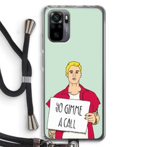 Gimme a call: Xiaomi Redmi Note 10 Pro Transparant Hoesje met koord