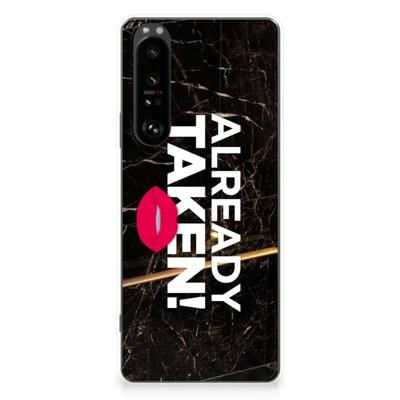 Sony Xperia 1 III | Siliconen hoesje | met naam Already Taken Black