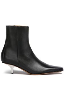 Marni bottines en cuir à talon - Noir