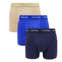 Calvin Klein Boxershorts blauw-beige 3-pack