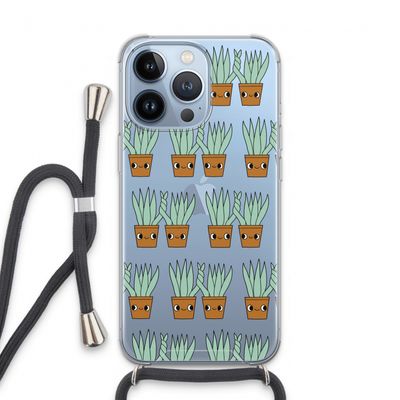 Sansevieria: iPhone 13 Pro Transparant Hoesje met koord