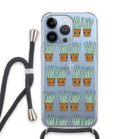Sansevieria: iPhone 13 Pro Transparant Hoesje met koord