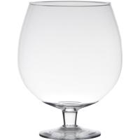 Hakbijl Glass Vaas Brandy - op voet - transparant - glas - 24 cm - terrarium