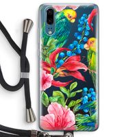 Papegaaien: Huawei P20 Transparant Hoesje met koord