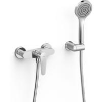Douchekraan Tres Flat | Opbouw | Mengkraan | 1-weg | hoh 15 cm | 1-hendel | Rond | Chroom