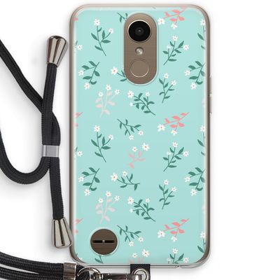 Small white flowers: LG K10 (2017) Transparant Hoesje met koord