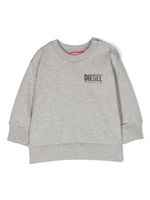 Diesel Kids sweat en coton à logo imprimé - Gris