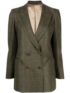 Blazé Milano blazer croisé à carreaux - Vert