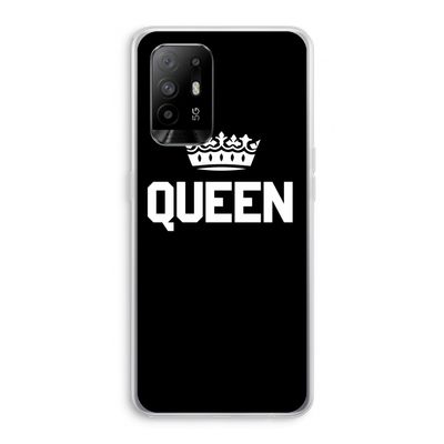 Queen zwart: Oppo A95 5G Transparant Hoesje