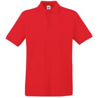 Fruit of the Loom poloshirt premium - rood - heren - katoen - 180 grams