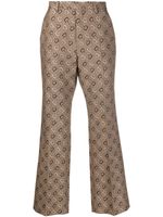 Gucci pantalon droit à taille mi-haute - Marron