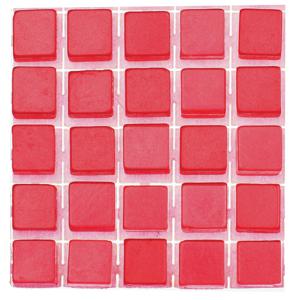 Glorex hobby mozaieken maken steentjes/tegels - 119x - rood - 0.5 x 0.5 x 0.2 cm - zelfklevend