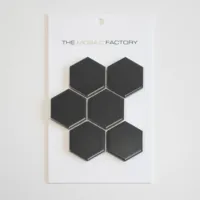 The Mosaic Factory Barcelona Mozaiek Tegel Hexagon - Donker Grijs Porselein Geglazuurd 281x325 mm