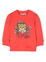 Moschino Kids sweat à imprimé Teddy Bear - Rouge