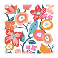 Duni servetten vibrant bloom 33cm