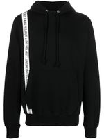 Helmut Lang hoodie en coton à logo imprimé - Noir