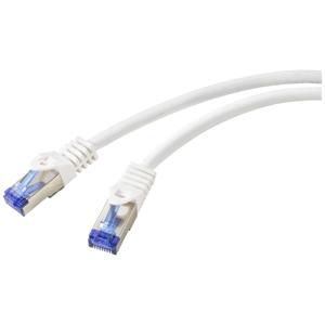 Renkforce RF-5771524 RJ45 Netwerkkabel, patchkabel CAT 6A S/FTP 2.00 m Wit Halogeenvrij 1 stuk(s)