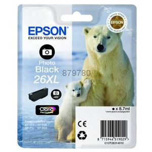 Epson Polar bear Singlepack Photo Black 26XL Claria Premium Ink