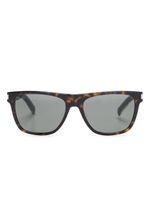 Saint Laurent Eyewear lunettes de soleil à effet écailles de tortue - Marron